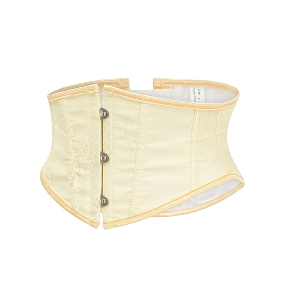 Overbust Corset, Fashion Women Style Printing Backless Ribbon Waist Camisole Shapewear New Renaissance Corset Women Plus Size Style B-91 Yellow S