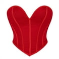 thumbnail image 1 of Overbust Corset Tops for Women Lace up Strapless Boned Bustier Bodyshaper Cropped Corsets S, 1 of 2
