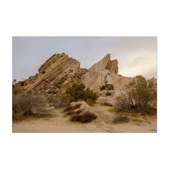 Overcast Day At Vasquez Rocks - Agua Dulce California Photography Desert Nature Landscape Mountain Scenic Wilderness Unframed Wall Art Print 40 x 60 inches