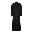 thumbnail image 1 of Overcoats Long Men Coat Pastor's Clothing Stage Attire Retro Robe Long Sleeved Button Up Pastor's Clothing, 1 of 6