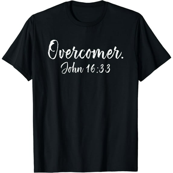Overcomer Shirt, John 16 33, Bible Verse, Christian Gifts T-Shirt