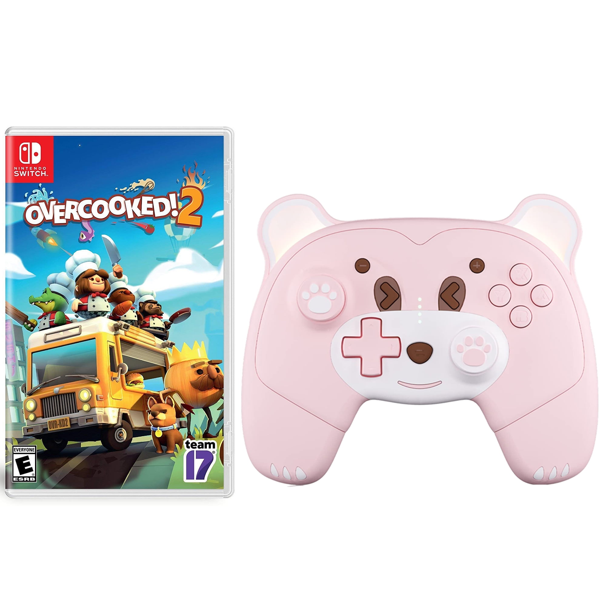 Overcooked! + Overcooked! 2 Game Disc and Upgraded Wireless Switch 