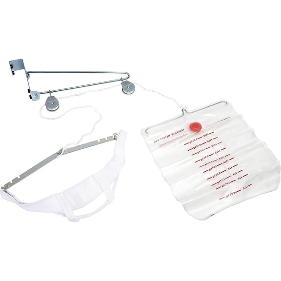 Essential Medical Supply Over-Door Cervical Neck Traction Set - Easy and Effective Pain Relief for Neck and Spine, Adjustable and Portable for Home Use