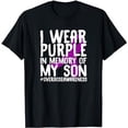 thumbnail image 1 of Overdose Awareness Candlelight Vigil Purple Ribbon For Mom T-Shirt, 1 of 5