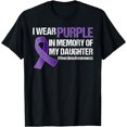 Overdose Transparent Overdose Awareness I Wear Purple For My Daughter Cotton T-Shirt ...