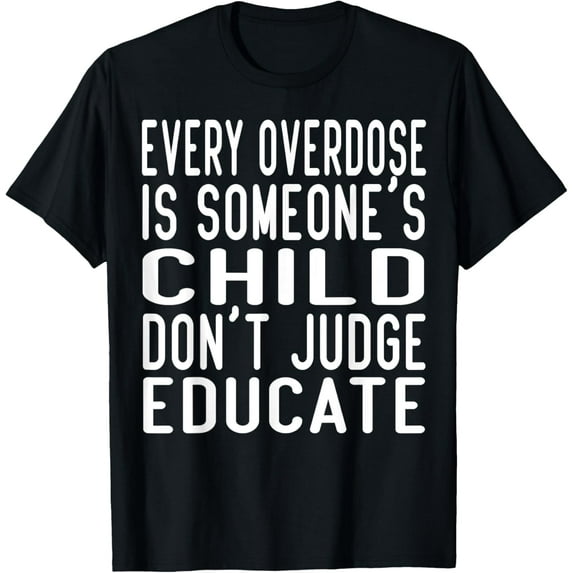 Overdose Awareness Month Including Judge Educate Purple Ribbon T-Shirt