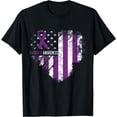 thumbnail image 1 of Overdose Awareness Purple Ribbon Drug Addiction T-Shirt, 1 of 3