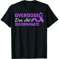 thumbnail image 1 of Overdose Does Not Discriminate Purple Awareness Ribbon T-Shirt, 1 of 3