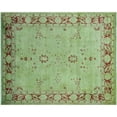 thumbnail image 1 of Overdyed Babür Green/Rust Rug, 8'0" x 9'9", 1 of 7