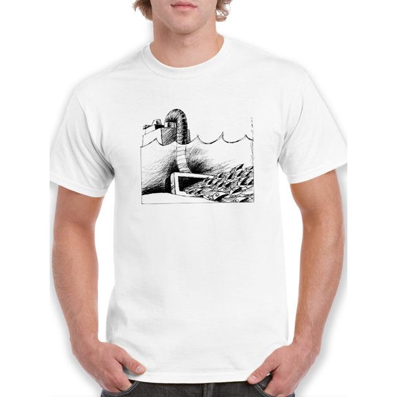 Overfishing Crisis T-Shirt Men -Wilfred Hildonen Designs, Male Medium