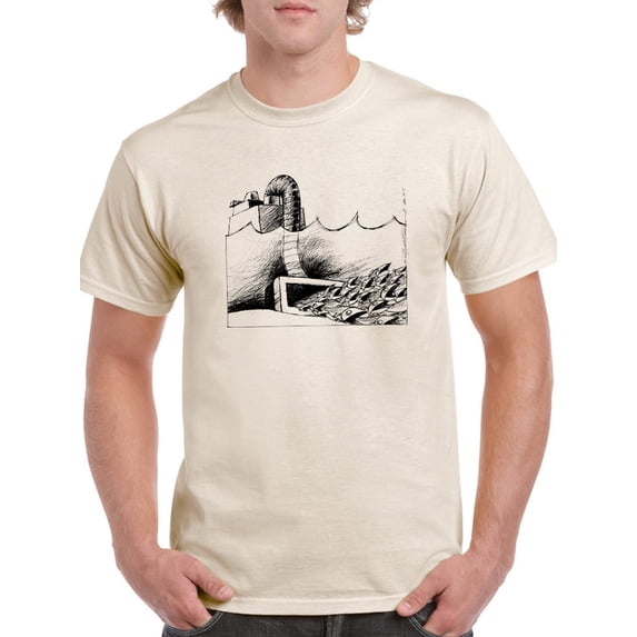 Overfishing Crisis T-Shirt Men -Wilfred Hildonen Designs, Male Small
