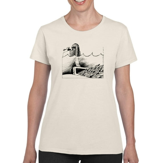 Overfishing Crisis T-Shirt Women -Wilfred Hildonen Designs, Female Large