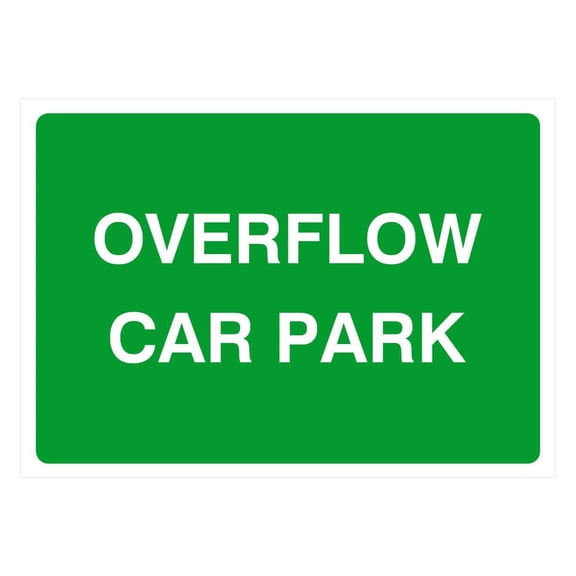 Overflow Car Park Sign Parking Signs & Permits Metal Sign - Caution Safety Warning Security Signs Indoor & Outdoor Size: 12 x 16 inch