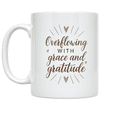 thumbnail image 1 of Overflowing with Grace and Gratitude - Faith Enthusiast - 11 oz Ceramic Coffee Mug, 1 of 3