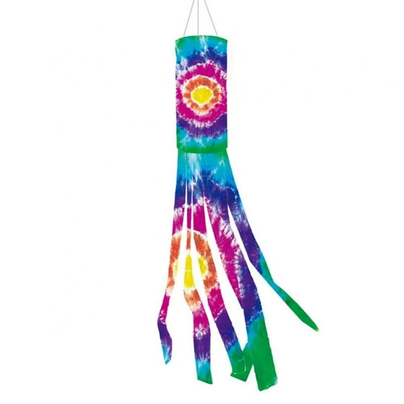 Overfox 40" Tie Dye Windsock, Fashion Windsocks Wind Twister Spinners Rainbow Kite Socks Flag Garden Yard Decoration