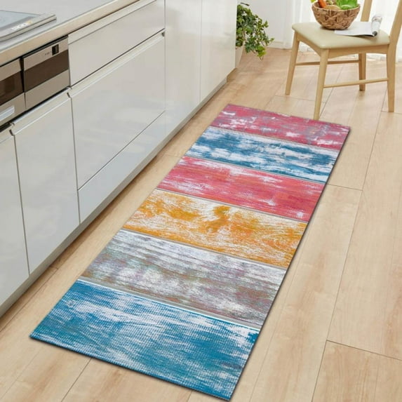 Overfox Flannel Rug Non-Slip Carpet Runner Rug Rubber Backed for Bedroom Study Room Kitchen Livingroom