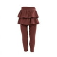 thumbnail image 1 of Overfox Kids Baby Little Girls Footless Leggings with Ruffle Tutu Skirt Pants 2-12Years, 1 of 9