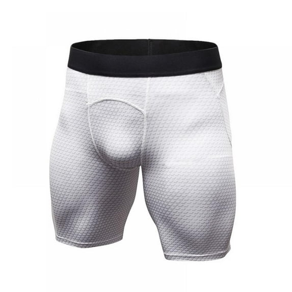 Overfox Men's Compression Shorts Quick Dry Sports Tight Shorts Soft Running Pants for Workouts, Training, Gym