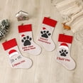 thumbnail image 1 of Overfox New Year Christmas Santa Claus Stockings Xmas Tree Hanging Decoration Cute Cat Paws Kids Adults Gifts Bags Desserts Holders, 1 of 5