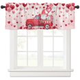 thumbnail image 1 of Overfox Valentine's Day Window Valances Rod Pocket Valance Drapes for Living Room Bedroom Curtain Decoration 54x18in, 1 of 3