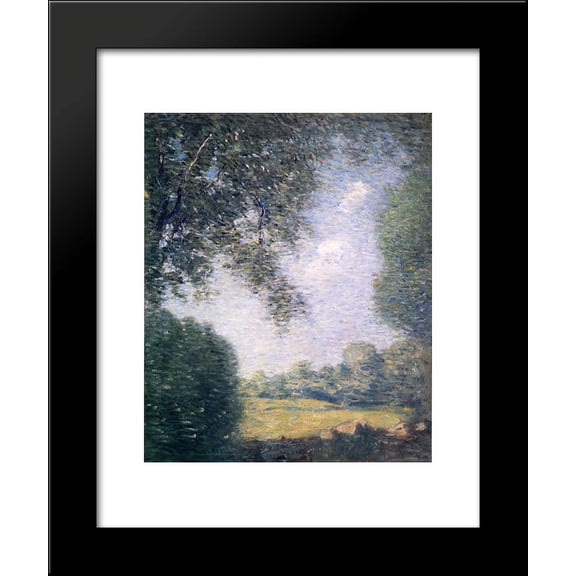 Overhanging Trees 20x24 Framed Art Print by Julian Alden Weir