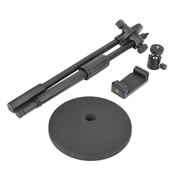 Overhead Camera Mount, Desktop Photography Phone Holder Bracket Arm Bracket Stand for Photo Video Shooting Fill Light for Video Recording, Live Stream, Portrait Makeup