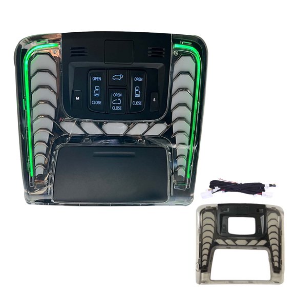 Overhead Consoles Fits For 2015-2022 Toyota Alphard 30,for Vellfire 30, Overhead Dome Light Console Storage, Roof Console With Colorful Lights-Gray