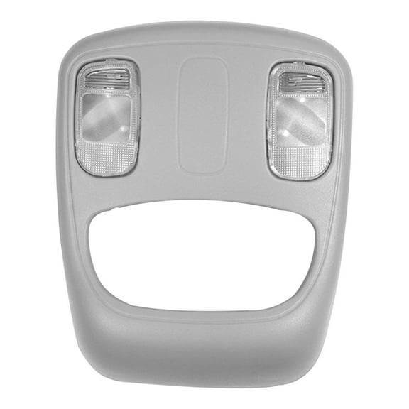 Overhead Consoles Fits For RAM 2002-2010, Overhead Dome Light Console Storage, Roof Console With Lights, OEM:1DK78BD1AA, 1DK78TL2AA-Gray-Light Bulb