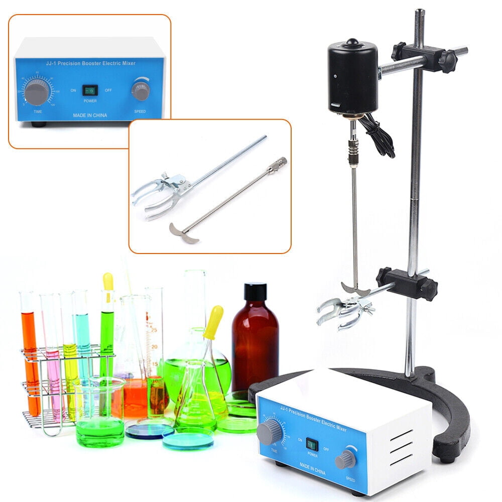 Overhead Electric Stirrer Lab Mixer Agitator 200W Variable Speed Drum ...