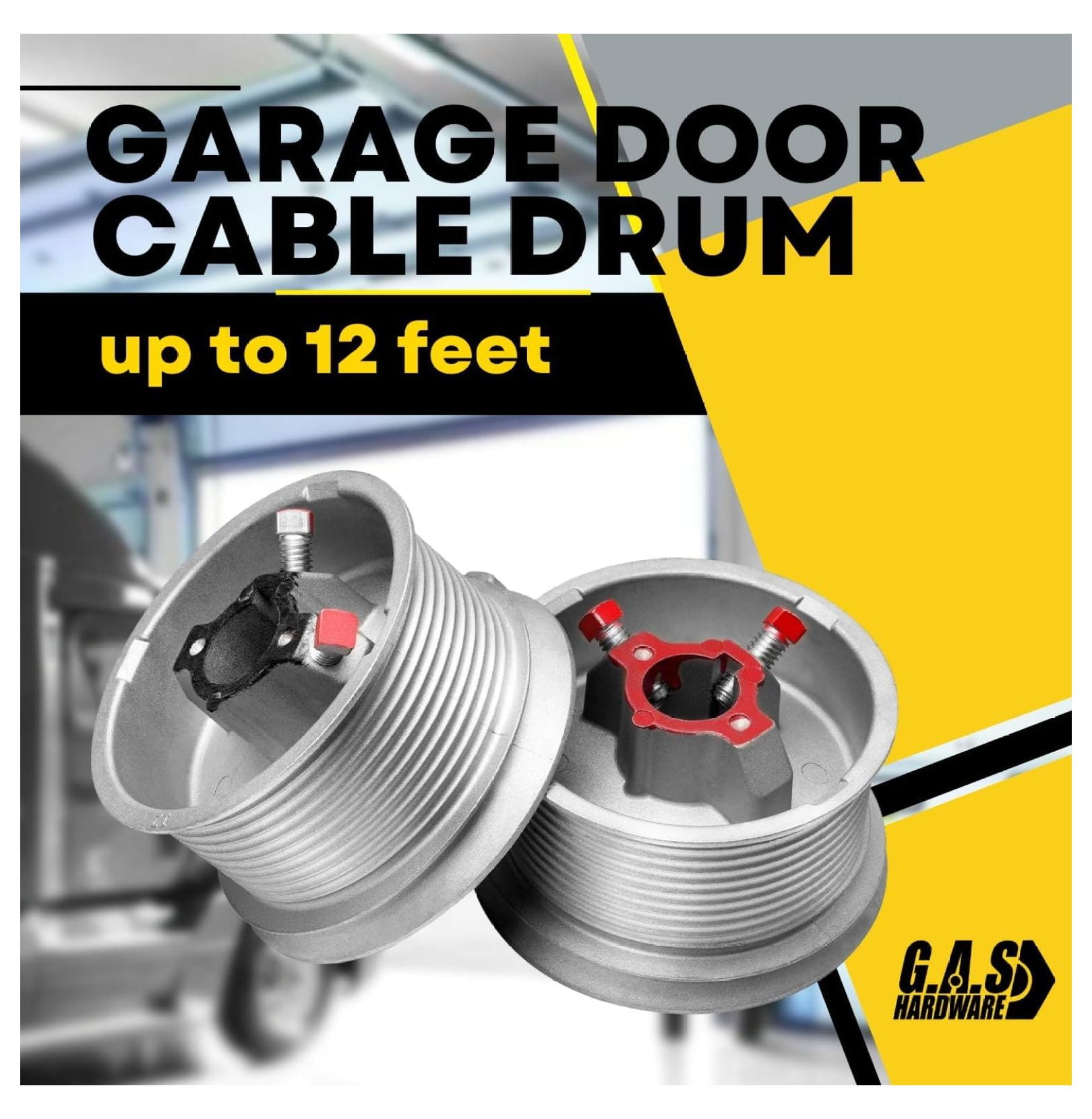 Overhead Garage Door Cable Drums Replacement for up to 12' High Door