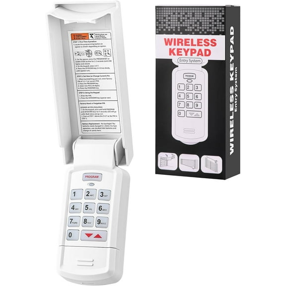 for Overhead Garage Door Opener Keypad, OKP-BX Wireless Keypad Compatible with Overhead/ Garage Door Openers, Work with Model GK-R 37225R 37332R GK-BX GWKP