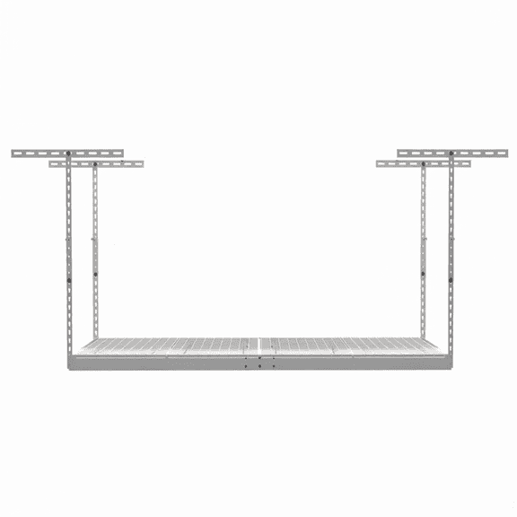 Overhead Garage Storage Rack, Adjustable Ceiling Mount Wire Shelf, Gray, Heavy Duty 4x6ft