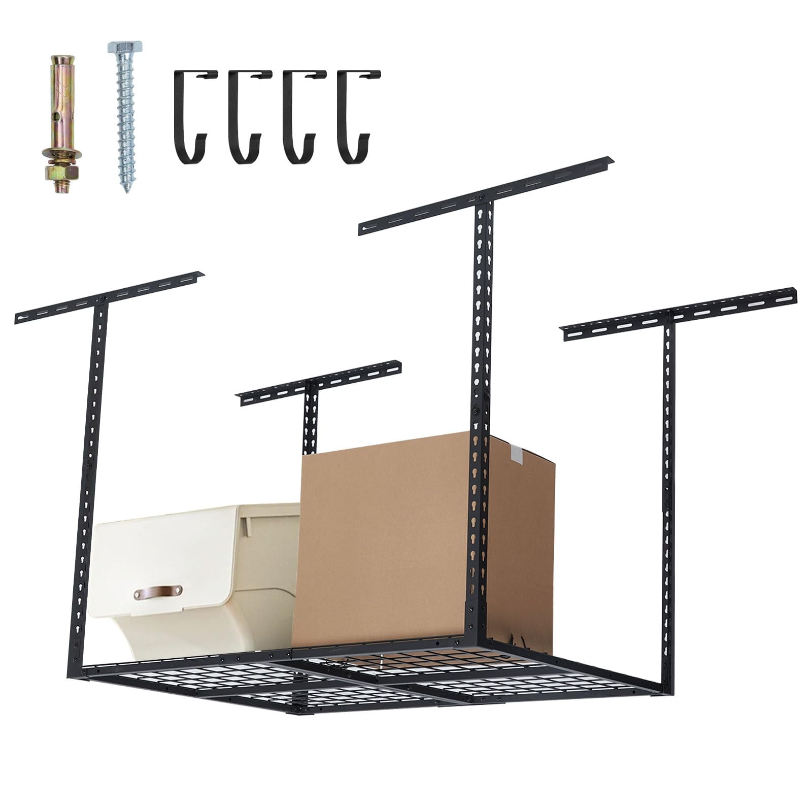 Overhead Garage Storage Rack, Adjustable Garage Storage Organization ...