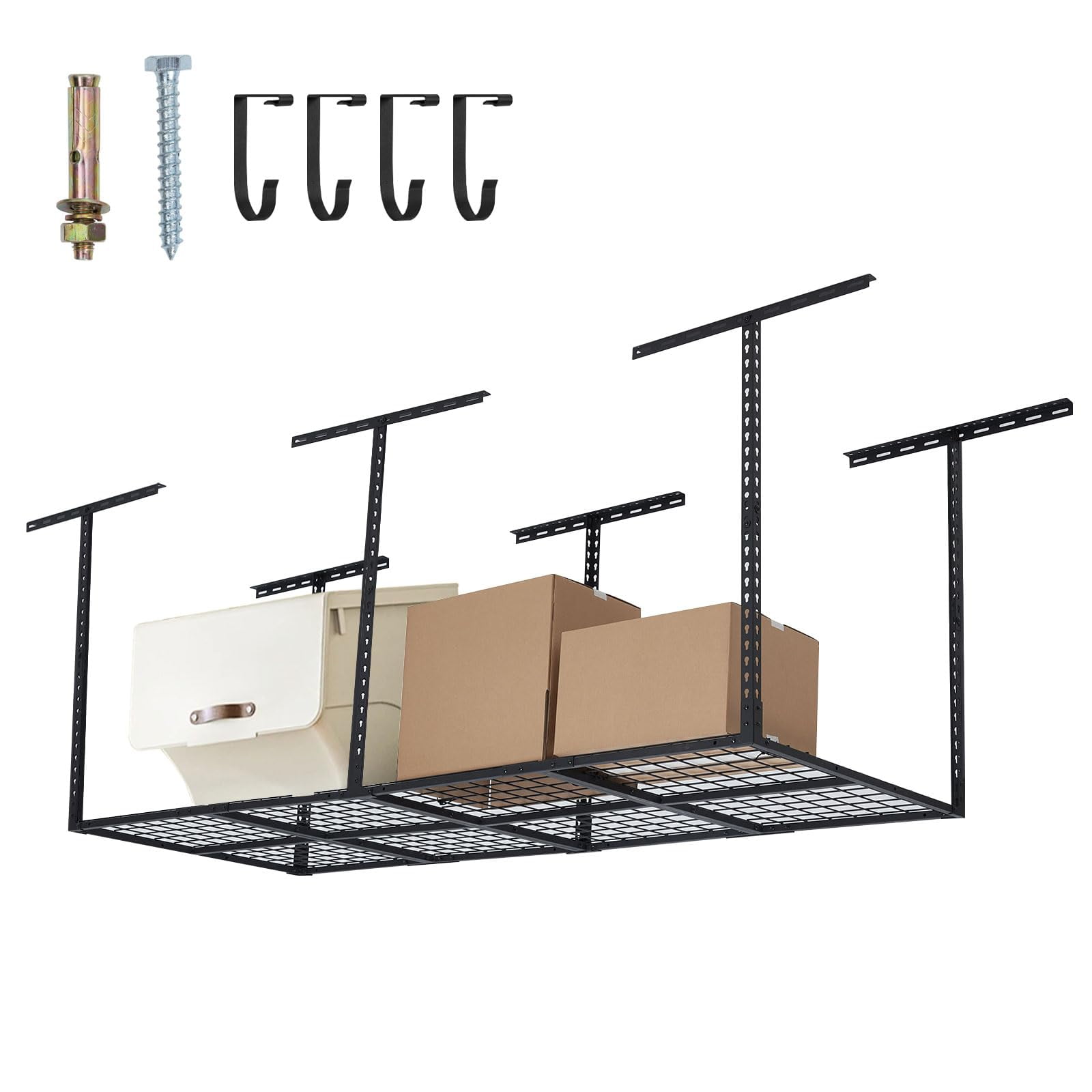 Overhead Garage Storage Rack, Adjustable Garage Storage Organization ...