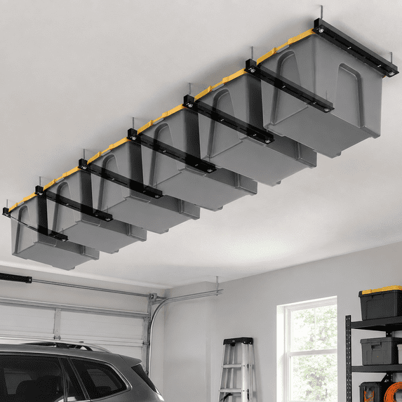 Overhead Garage Storage Rack, Heavy Duty Ceiling Storage Rack