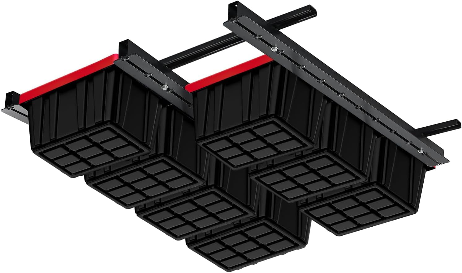 Overhead Garage Storage Racks, Adjustable Garage Ceiling Storage Rack, Heavy Duty Garage Organizer Hanging Storage Rack for Most Storage Bins/Totes/Container, 48" x 48"