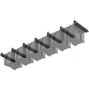 Overhead Garage Storage Racks for Bins, Ceiling Storage Rack Garage Hanging Organizer for Totes with Adjustable Width, Heavy Duty Ceiling Container Bin Rack (7 Pack, 6 Bins)