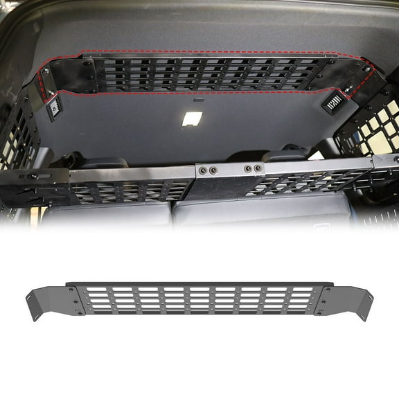 Overhead Molle Roof Panels Shelf Storage Organizer Compatible with Toyota Land Cruiser 2024 2025,High-Quality Carbon Steel Interior Rear Cargo Racks (Roof Shelf)
