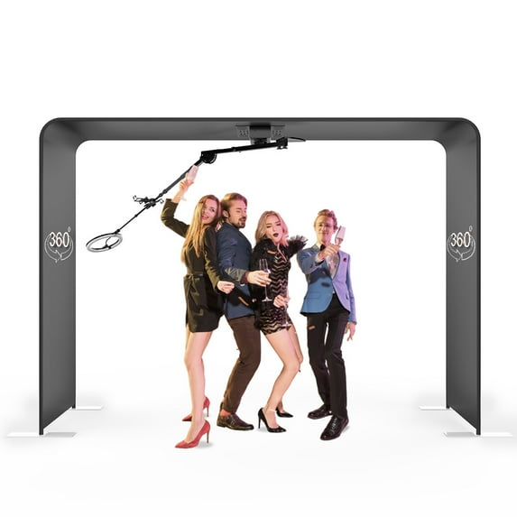 Overhead Sky 360 Photo Booth Machine,Slow Motion Photo Booth for 7-15 Persons,Free Custom Logo,APP Control(Booth+Tent)