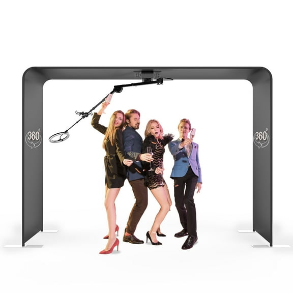Overhead Sky 360 Photo Booth Machine,Slow Motion Photo Booth for 7-15 Persons,Free Custom Logo,APP Control(Booth+Tent)