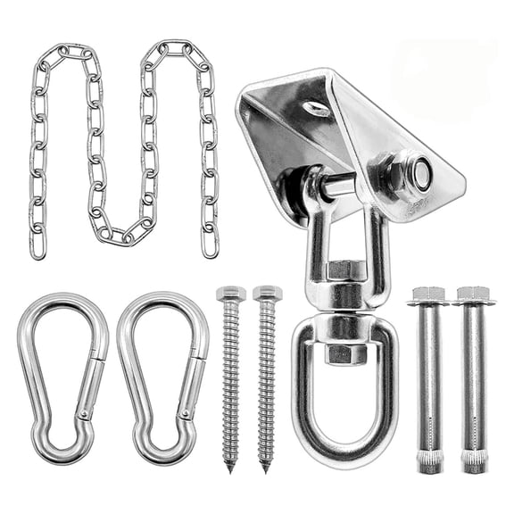 Overhead Suspension 360 Degree Rotating Ceiling Hook High Capacity 250kg Weight Limit for Hanging Chairs Exercise Straps
