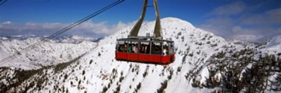 Overhead cable car in a ski resort Snowbird Ski Resort Utah USA Canvas Art - Panoramic Images (18 x 7)