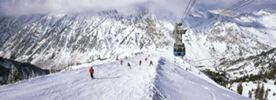 Overhead cable car in a ski resort Snowbird Ski Resort Utah USA Canvas Art - Panoramic Images (36 x 13)