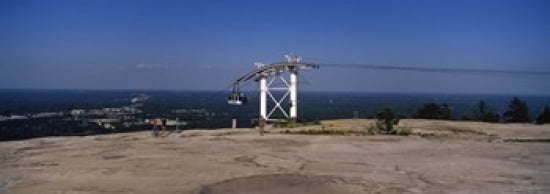 Overhead cable car on a mountain Stone Mountain Atlanta Georgia USA Canvas Art - Panoramic Images (36 x 13)