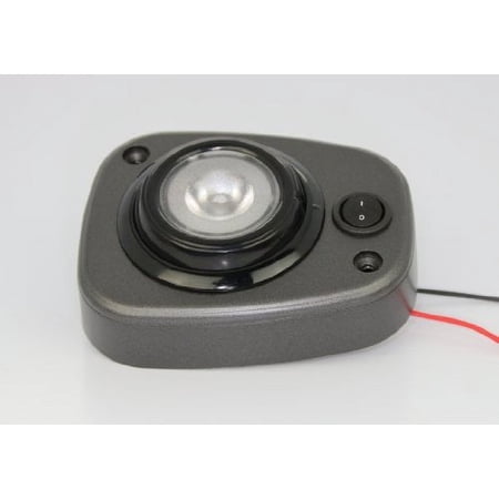 Overhead dome light eyeball LED fixture for RV, Boat, Car, Auto or Truck - Compact 12VDC - Recessed or Surface Mount - Cool White LED