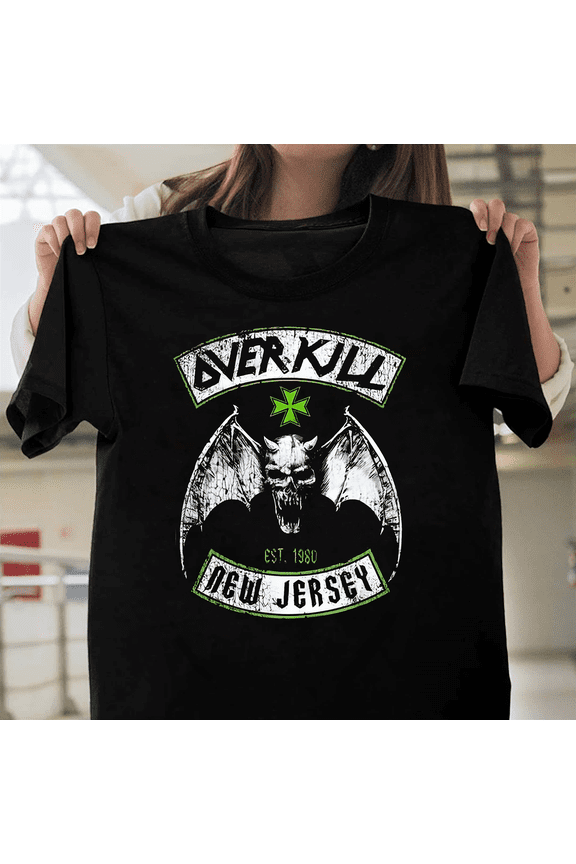 Overkill Thrash Metal Band Logo Heavy Metal Rock Music Concert Fan Merch Unisex T-Shirt, Size Up to 5XL