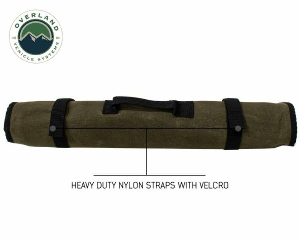 Overland 21089941 Rolled Tool Bag Socket w Handle And Straps 16 Lb Waxed