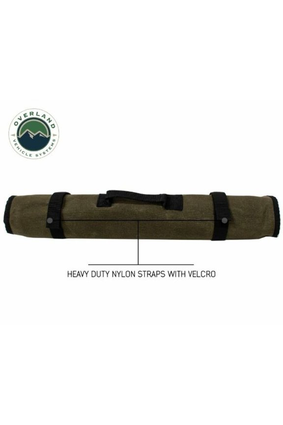 Overland 21089941 Rolled Tool Bag Socket w Handle And Straps 16 Lb Waxed