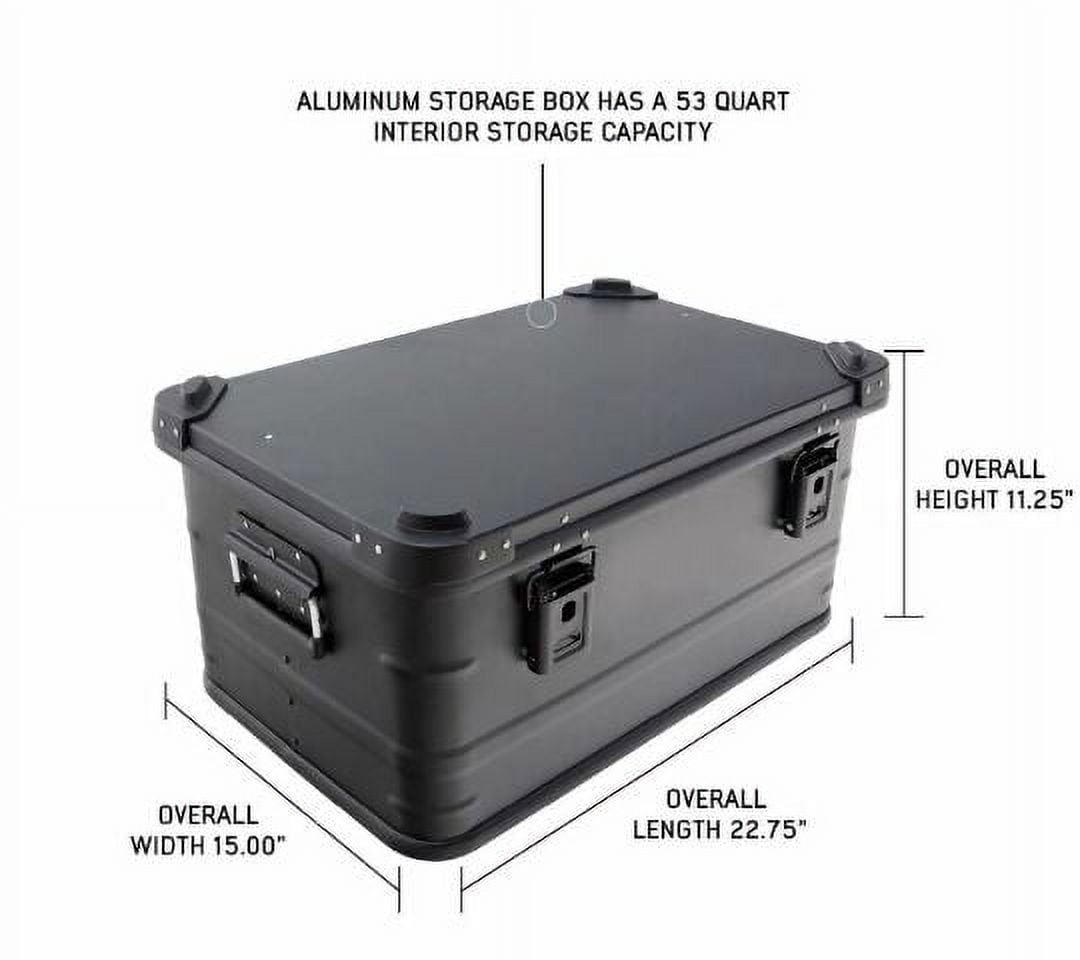 Overland Aluminum Dry Box 53 Quart Storage Capacity Aluminum Box