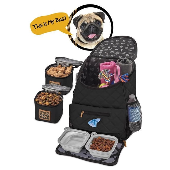 Overland Dog Gear Weekender Backpack, Black, 1.50 lbs